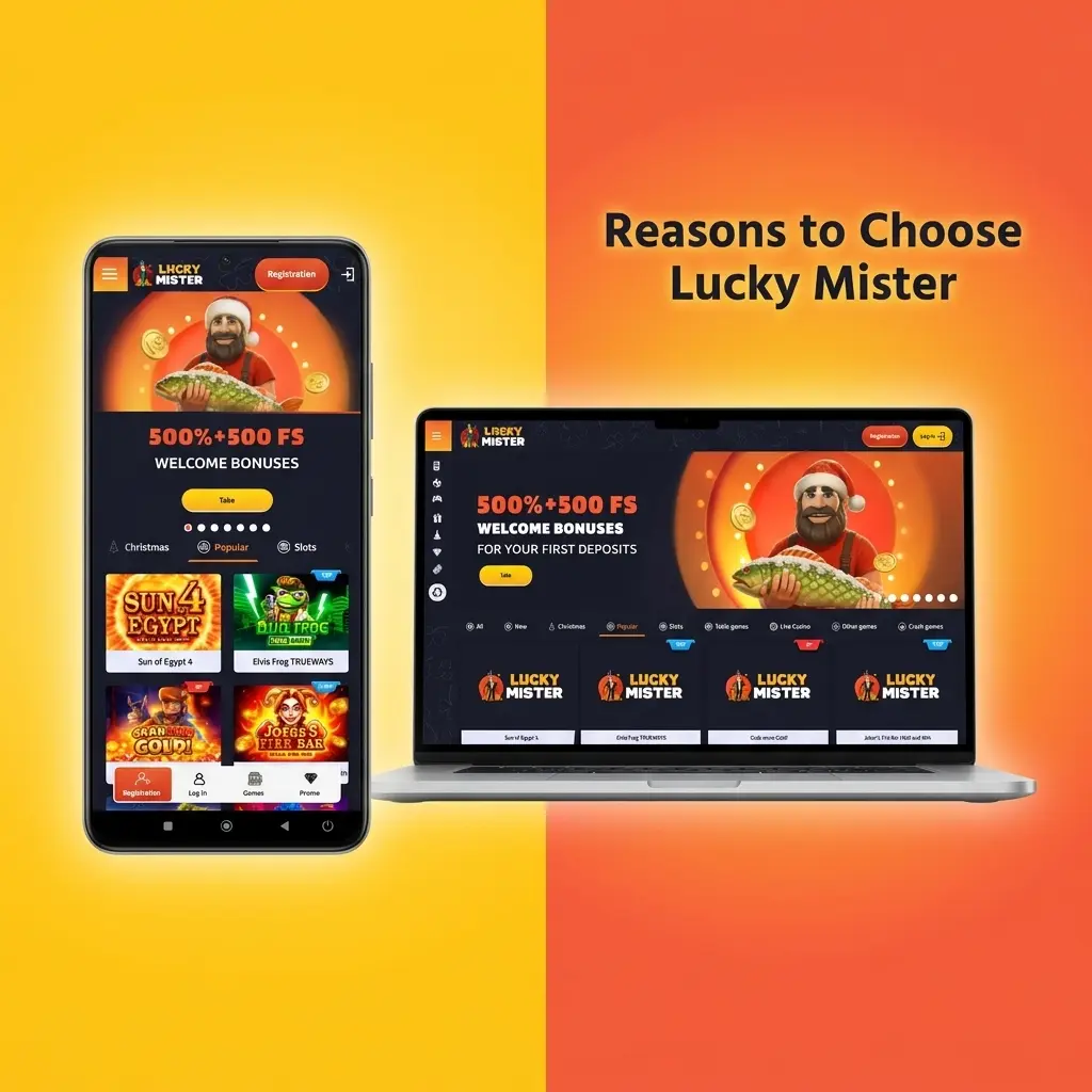 Lucky Mister betting site featuring tiered bonuses, multi-sport coverage, crypto payments, and live casino on mobile